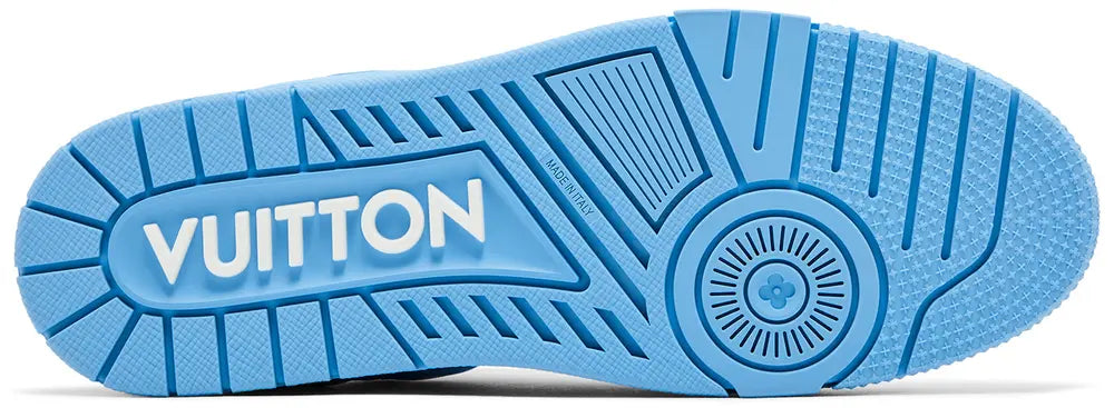 louis vuitton trainer embossed monogram blue