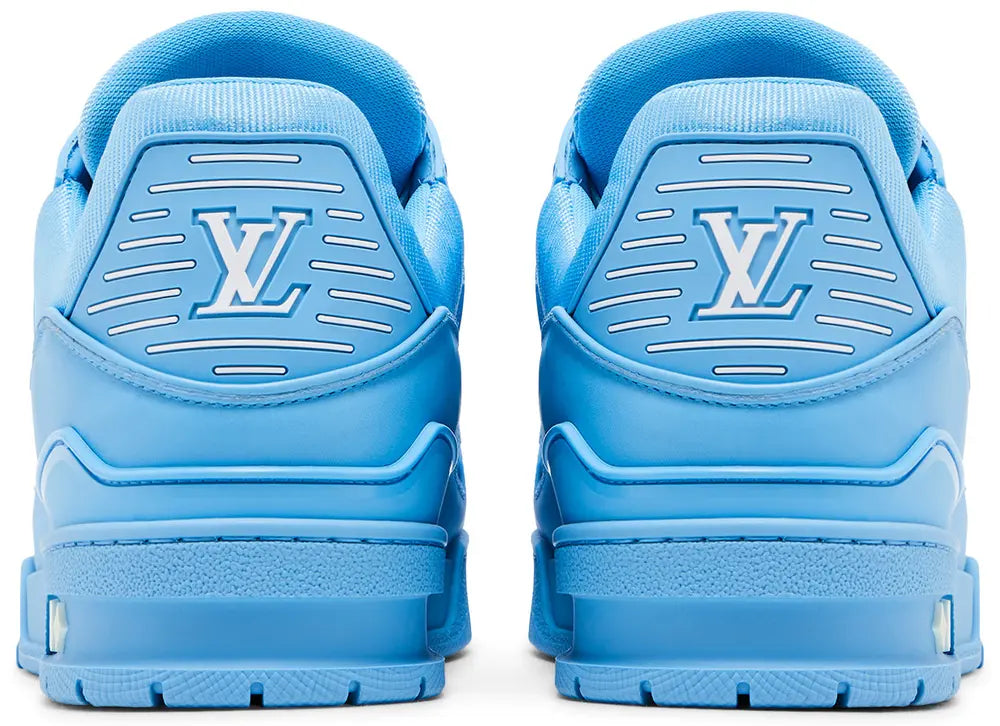 louis vuitton trainer embossed monogram blue