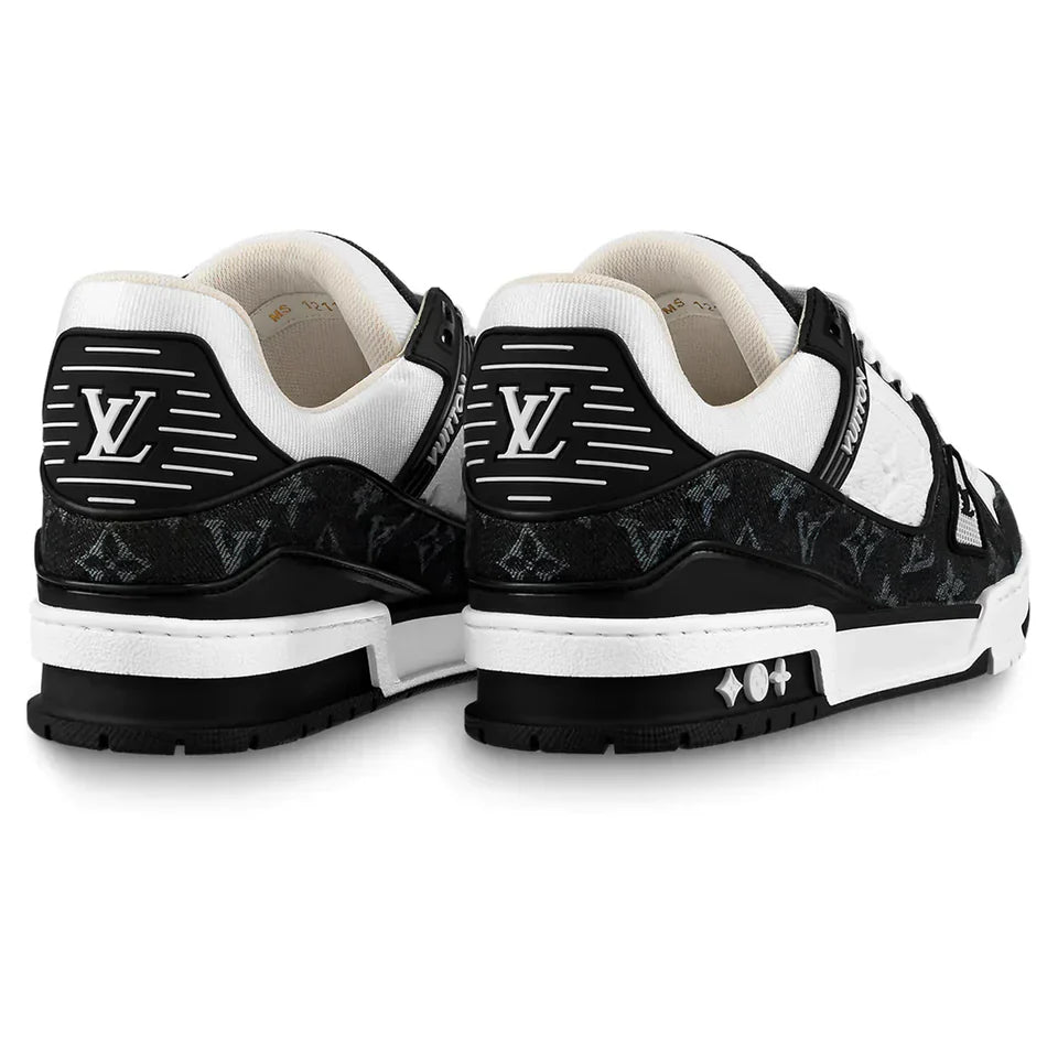 louis vuitton trainer black and white