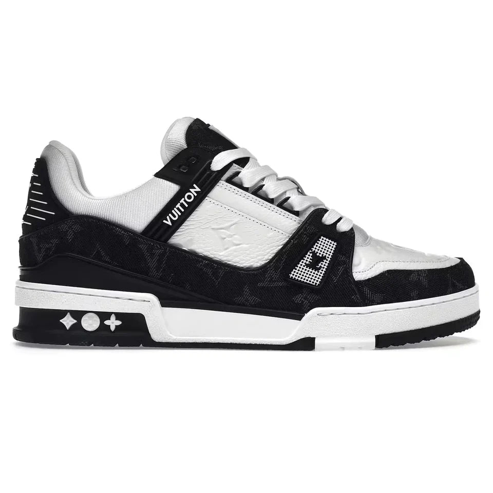 louis vuitton trainer black and white