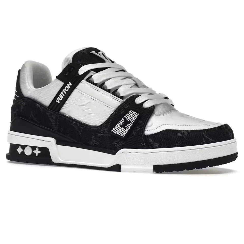 louis vuitton trainer black and white